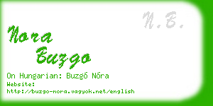 nora buzgo business card